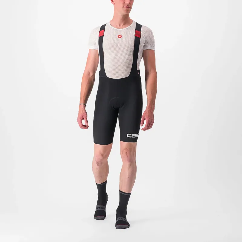 Castelli Premio Black Bib Shorts Ltd Edition in Black/White